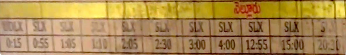 Badvel to Nellore Bus Timings