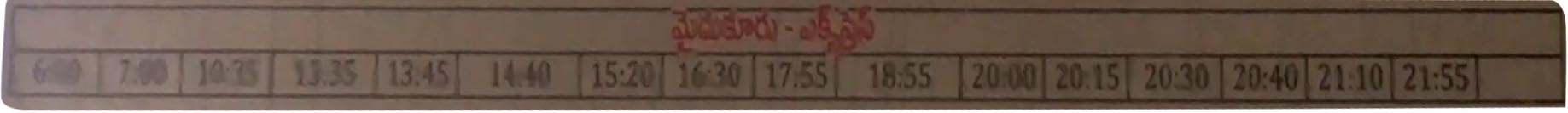 Badwel to Maidukuru Express Bus Timings